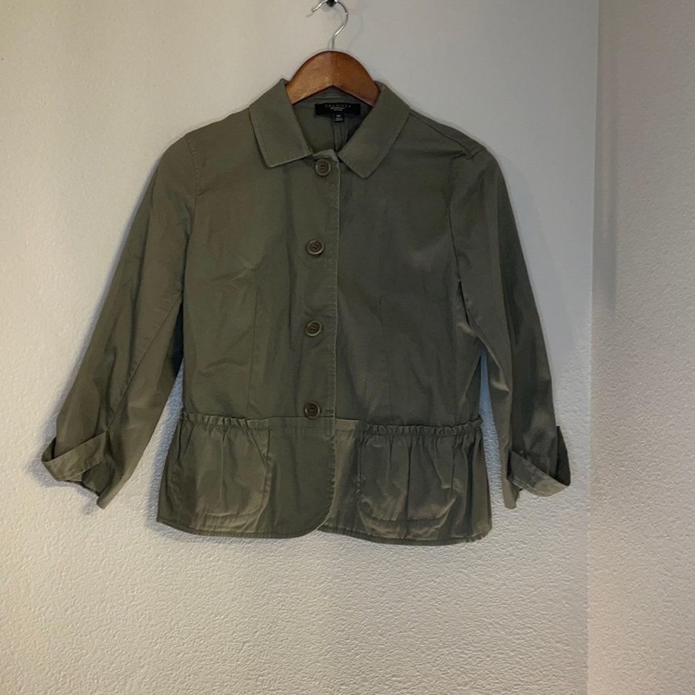 Talbots petite ruffle utility jacket